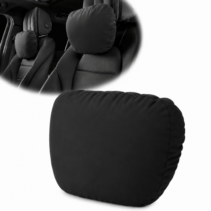 Black car headrest neck support cushion