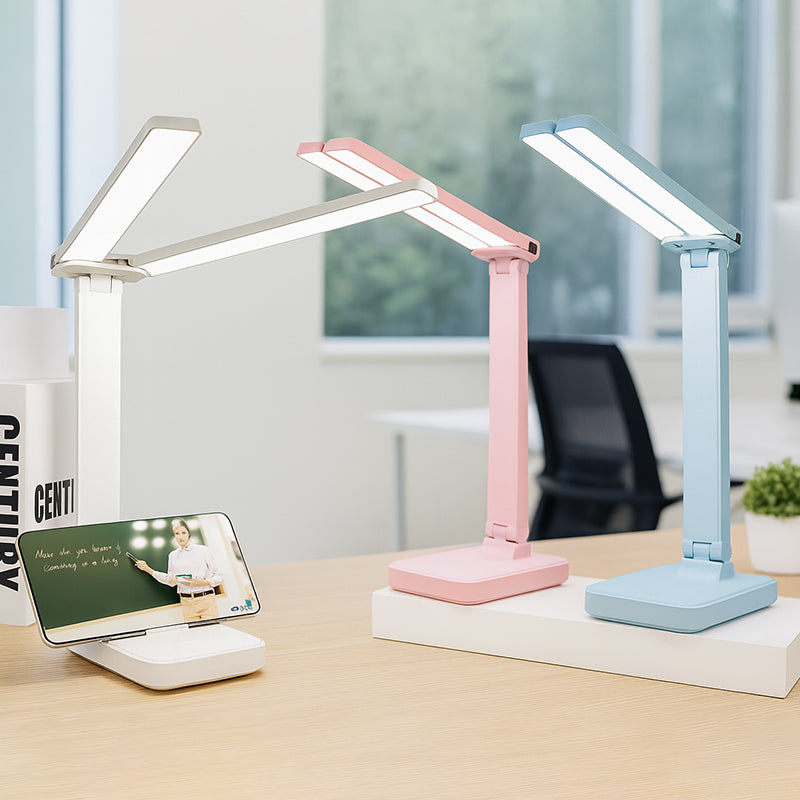 T61 rechargeable LED desk lamp with phone holder — supplier product photo