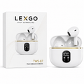 Wireless Bluetooth earbuds with LED battery display and charging case